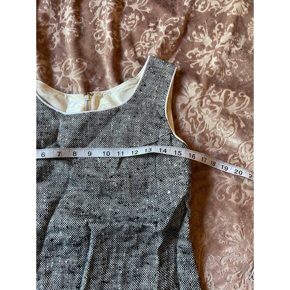 Vintage 60s Mod Tweed Two Piece Dress and Jacket Set Gray Jackie O Style Size XS - Picture 6 of 8